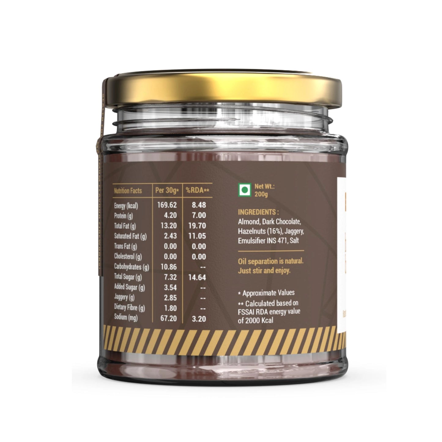 Hazelnut Brownie Butter Nutrition Facts - Beeza Nut Butters