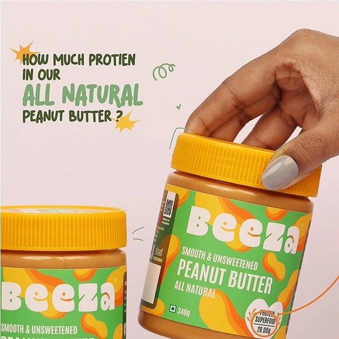 Smooth & Unsweetened Peanut Butter Protein - Beeza Nut Butters